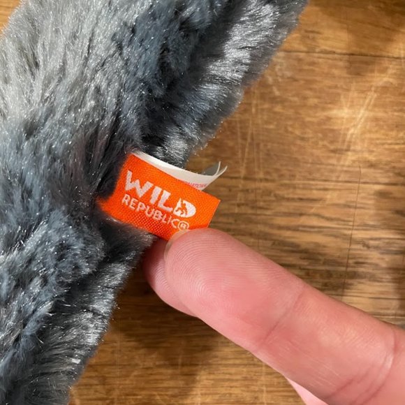 Wild Republic Long Armed Monkey Grey Monkey Plush Hook and Loop Feet Hands - Picture 5 of 6